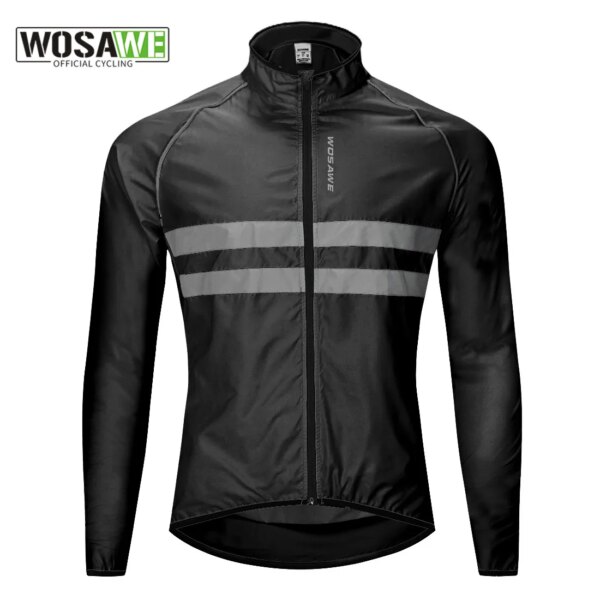 WOSAWE-Chaqueta de ciclismo para hombre, Jersey multifunción de alta visibilidad, cortavientos para bicicleta de montaña y carretera, chaqueta de secado rápido a prueba de viento