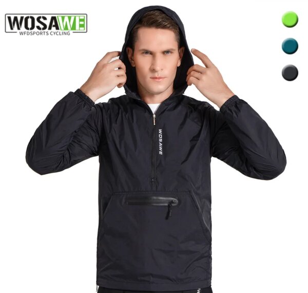 WOSAWE-sudaderas con capucha para ciclismo de carretera para hombre, chaqueta impermeable reflectante para ciclismo de montaña, chaquetas con capucha, cortavientos, M-3XL