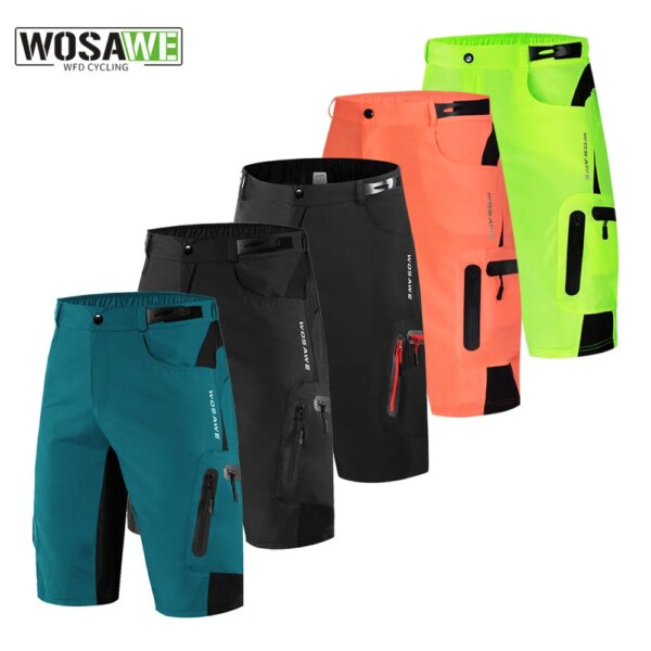 WOSAWE pantalones cortos Motocross Racing Moto MTB Downhill bicicleta de montaña pantalones cortos de verano