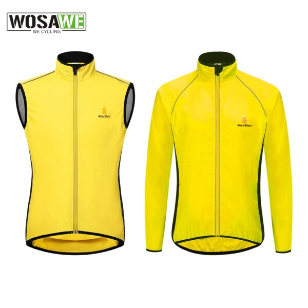 WOSAWE chaqueta de Ciclismo impermeable a prueba de viento MTB bicicleta motocicleta cortavientos manga larga Ropa Ciclismo chalecos impermeable