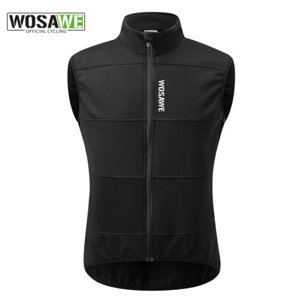 WOSAWE-Chaleco de Ciclismo de invierno, chaqueta sin mangas para Ciclismo de montaña, abrigo a prueba de viento, ropa de Ciclismo sin bolsillos