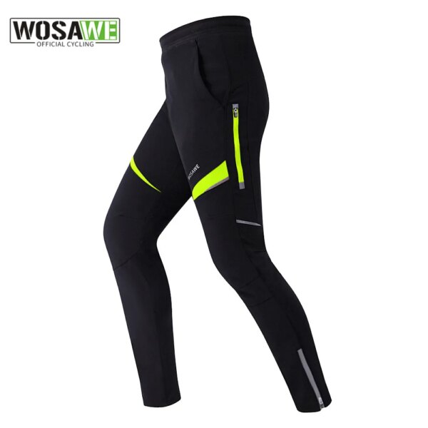 WOSAWE-pantalones gruesos de ciclismo para invierno, ropa deportiva a prueba de viento para bicicleta de montaña, pantalones de ciclismo de carreras, pantalones de ocio para otoño