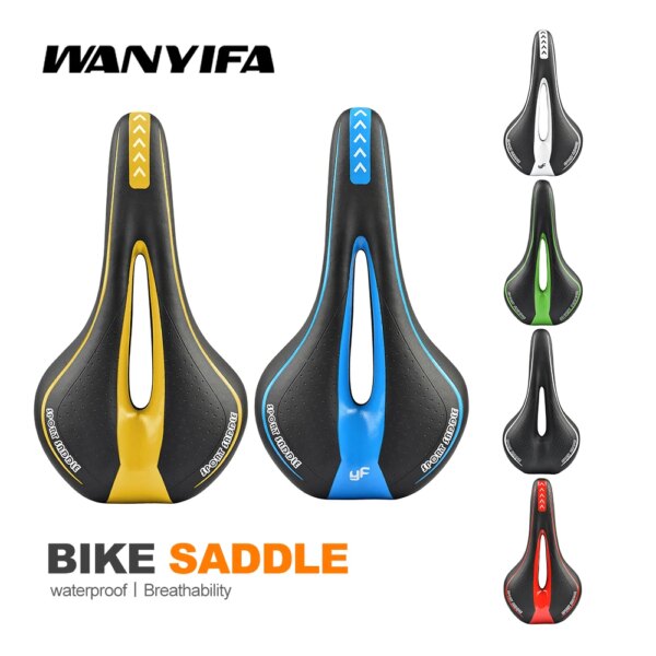 Wanyifa Cómodo Sillín de Bicicleta con área ergonómica Uso para Sillines de Bicicleta Masculinos y Femeninos Uso para Bicicleta de Carretera BMX MTB