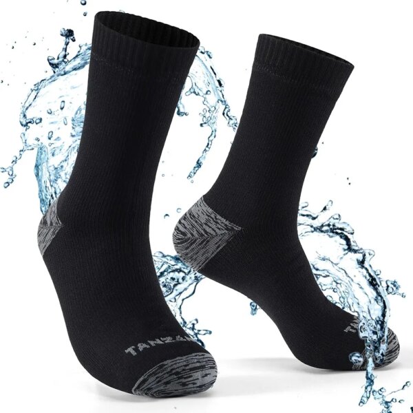 Calcetines impermeables para hombre, calcetín deportivo térmico cálido para nieve, MEMBRANAS PORELLE, Snowboard, ciclismo, esquí, bicicleta, invierno, negro y azul