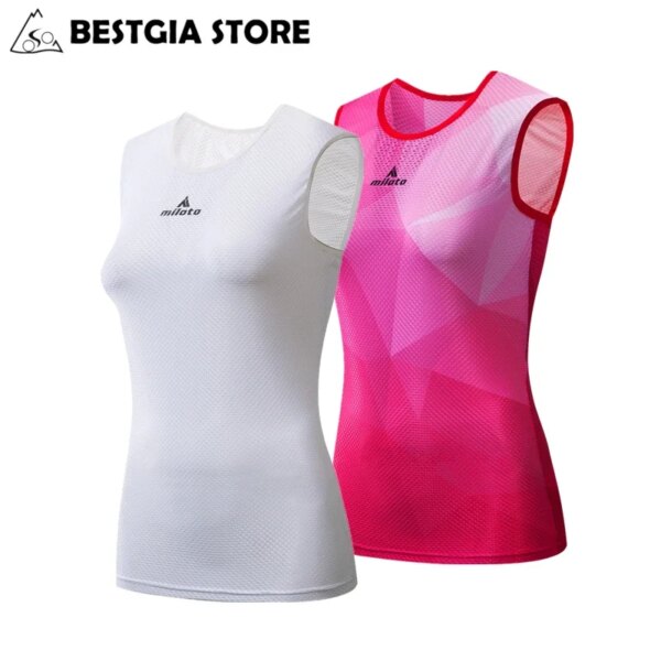 Chaleco de ciclismo de verano para mujer, ropa para deportes al aire libre, ropa sin mangas de secado rápido, camiseta interior transpirable, chaleco para correr y escalar