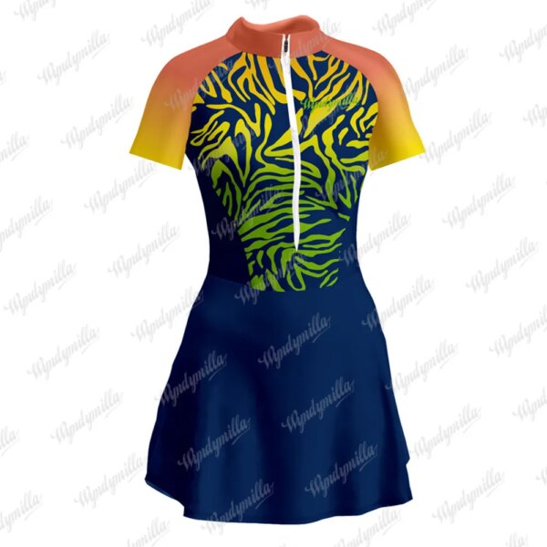 Mono de triatlón para mujer, Jersey de Ciclismo, vestido corto, Maillot de bicicleta, mono de Ciclismo de montaña, minivestido, faldas para deportes al aire libre