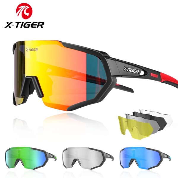 Gafas de ciclismo X-TIGER, gafas polarizadas, gafas para bicicleta, gafas de sol fotocromáticas deportivas para hombre, gafas para bicicleta de carretera MTB, lentes 3/5