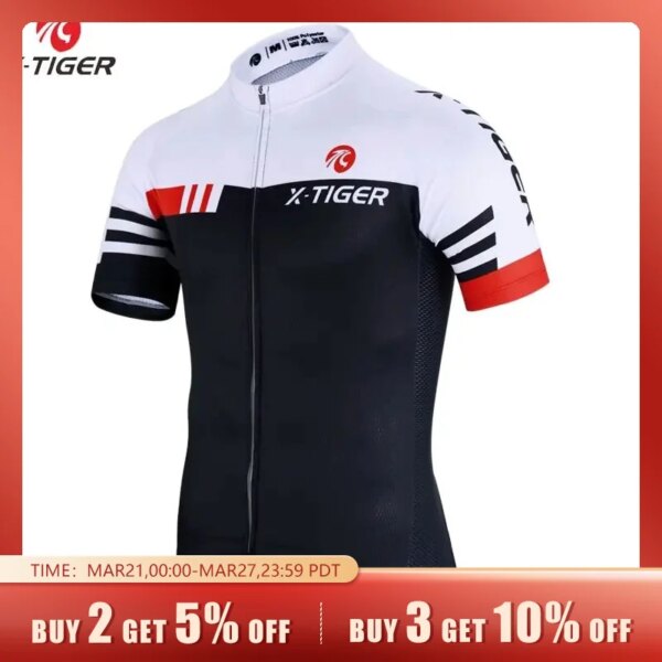 X-TIGER de verano de manga corta, Jersey de Ciclismo profesional, Ropa para bicicleta de montaña, Maillot, Ropa de Ciclismo, Ropa de carreras, camisetas