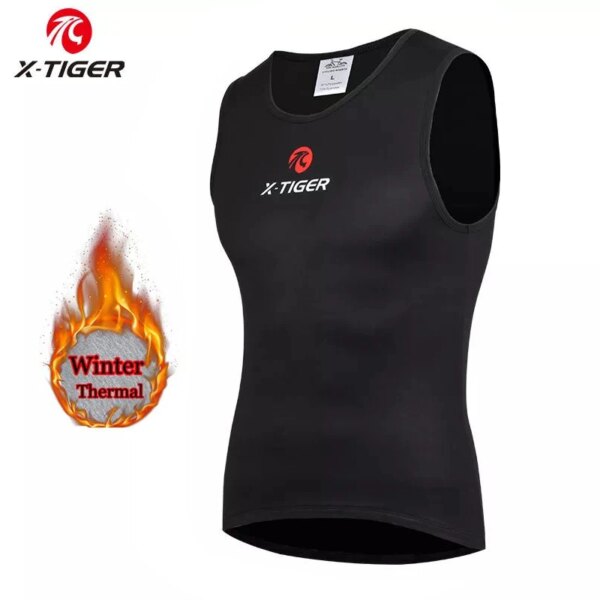 X-TIGER de invierno para ciclismo, capa Base sin mangas para mantener el calor, camisetas deportivas para bicicleta, chaleco polar sin mangas, chaleco para montar cálido