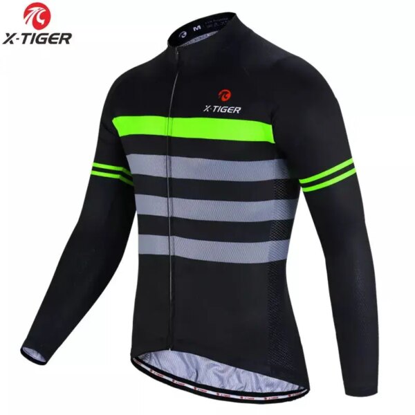 X-tiger-camisetas de ciclismo para hombre, Jersey de manga larga de secado rápido para ciclismo de montaña, ropa de otoño para ciclismo, camisa para descenso