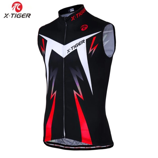 X-tiger-Chaleco de Ciclismo profesional, ropa de bicicleta de carreras, Maillot, ropa deportiva sin mangas, Jersey de Ciclismo de montaña