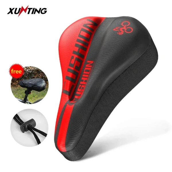 Xunting Funda para Sillín de Bicicleta para Hombres y Mujeres, Funda de Asiento de Ciclismo de Silicona Transpirable para Bicicletas de montaña, Bicicletas de Carretera Ciclismo