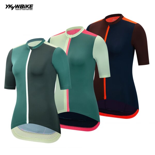 YKYW-Camiseta de Ciclismo profesional para mujer, pantalones cortos de manga superior, camiseta de verano para bicicleta de montaña, Maillot, Ropa deportiva, 2024