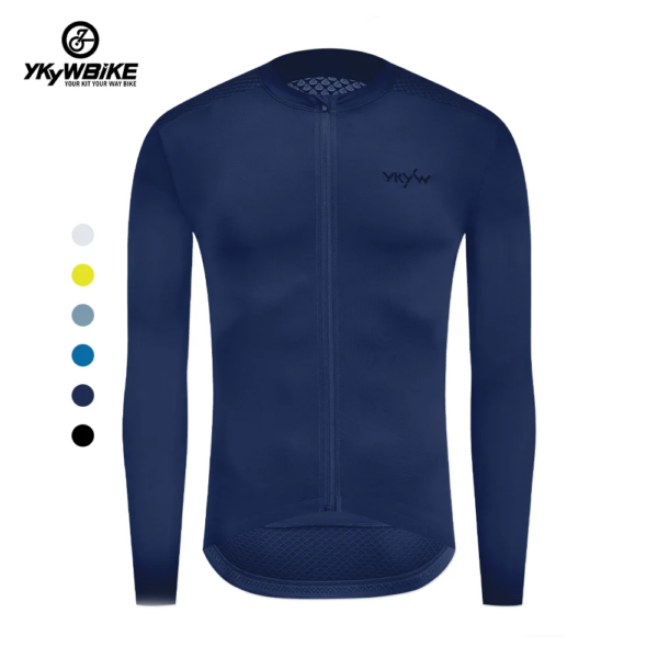 YKYW Maillot De Ciclismo De Manga Larga para Hombres Camisa De Carreras De Bicicletas Equipo Profesional Montar En Bicicleta Aero Ropa Mtb Aceseories 자전거 져지 Transpirable