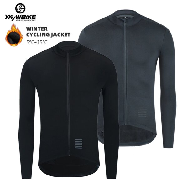 YKYW-Chaqueta térmica de lana de manga larga para hombre, abrigo para bicicleta de montaña, Jersey de Ciclismo profesional, ropa para deportes de bicicleta, Invierno