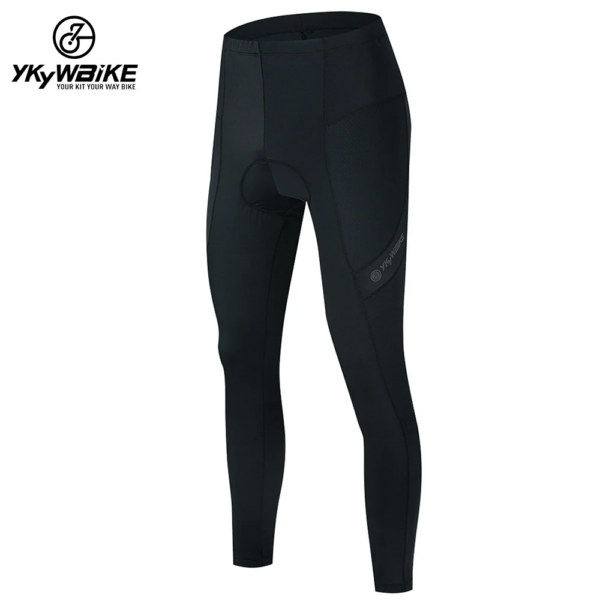 YKYWBIKE-pantalones negros de ciclismo, mallas de ciclismo, pantalones largos transpirables con pechera para bicicleta, pantalones largos de alta elasticidad para descenso
