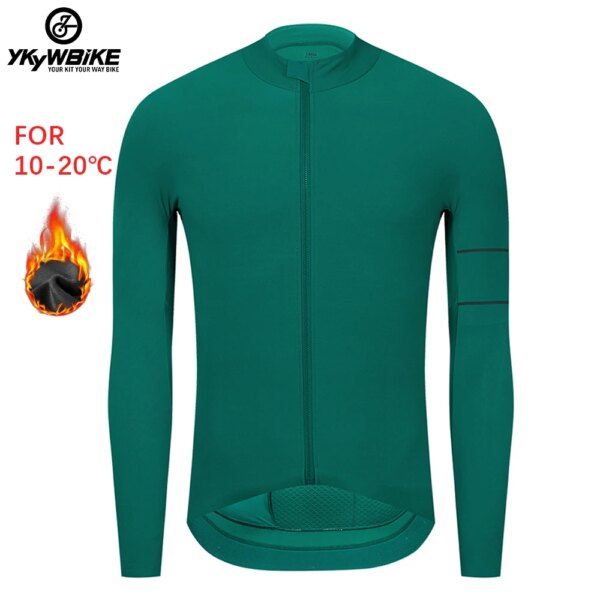 YKYWBIKE-Chaqueta de ciclismo para otoño, Jersey de manga larga, ropa térmica de lana para bicicleta de montaña, Jersey, 사이클링 겨울 재킷 Colorsful