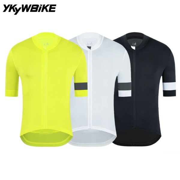 YKYWBIKE Ciclismo Jersey Pro equipo verano manga hombre Downhill MTB bicicleta Ropa Ciclismo Maillot secado rápido bicicleta de carretera camisa