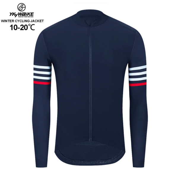 YKYWBIKE Chaquetas de Ciclismo de Invierno para Hombre, Mangas Largas, Polar, Mantener Caliente, Tops para Bicicleta de Carretera, Chaquetas de Jersey de Ciclismo MTB