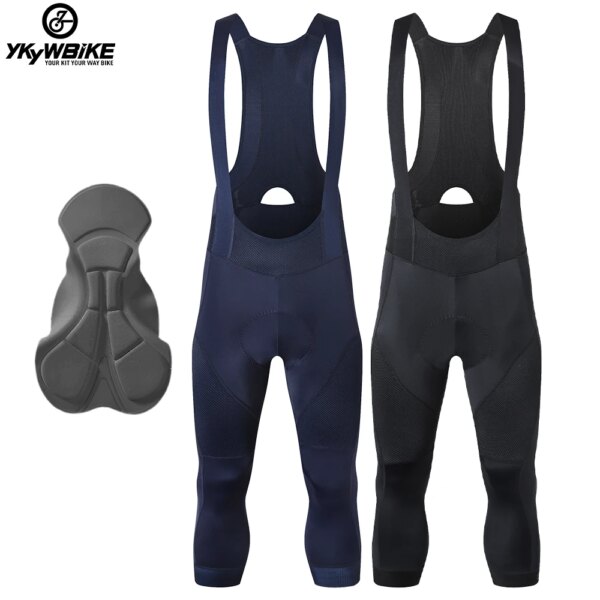 Ykywbike Ciclismo Bib Shorts 3 4 Hombres 4 Horas De Paseo Pantalones Cortos Acolchados Pro Road Bicicleta Medias Pantalones Mtb Bib Bike Short