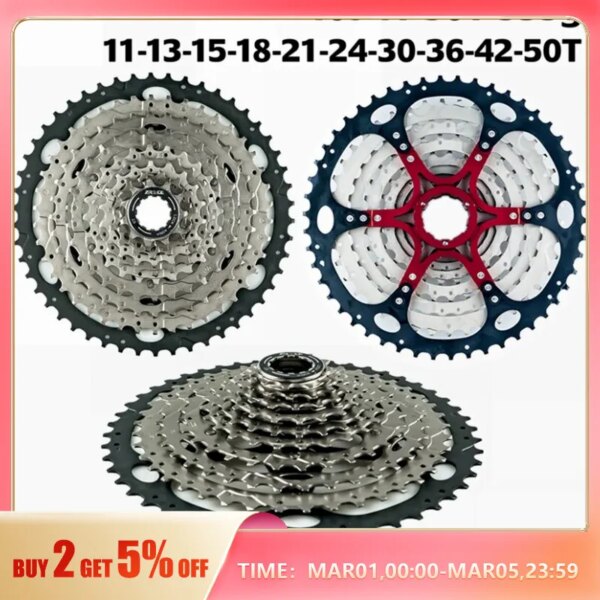 ZRACE Cassette de bicicleta 10 velocidades MTB bicicleta rueda libre 11-42T/11-46T/11-50T soporte de aleación de aluminio, CASSETTE 10s