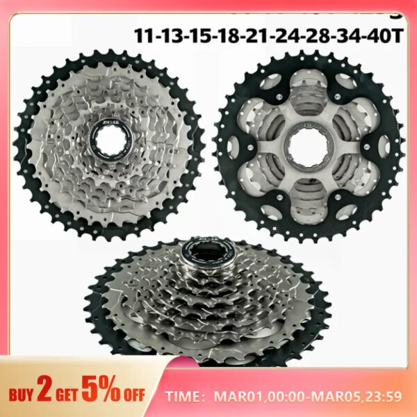 ZRACE Cassette de bicicleta 9 velocidades MTB bicicleta rueda libre 11-40T / 11-42T, CASSETTE 9s