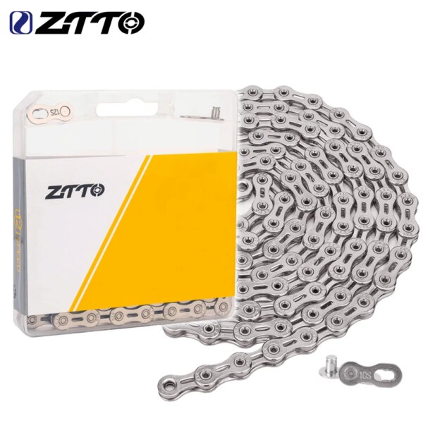 ZTTO-cadenas de bicicleta de montaña, 10 velocidades, 8, 9, 10, 11, 12S, MTB, cadena para bicicleta de 11 velocidades, 9S con conector mágico de eslabón faltante