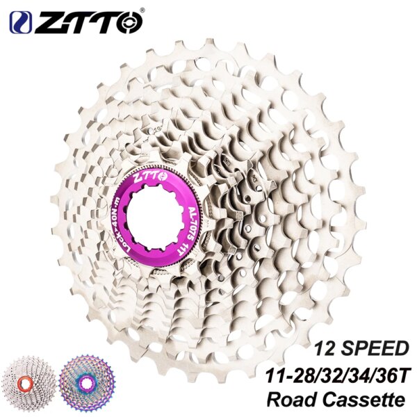 ZTTO-Cassette ultraligero para bicicleta de carretera, 12 velocidades, 12 s, 11-28T, 12 s, 32T, volante de inercia, 12 velocidades, 11-34/36T, piñón libre, 12 S, grava K7