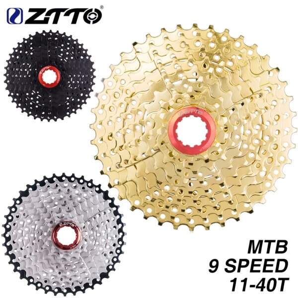 ZTTO-Cassette de 9 velocidades, rueda libre de gran relación 11-40 T, piñón de volante para bicicleta de montaña, MTB, Compatible con Sunrace