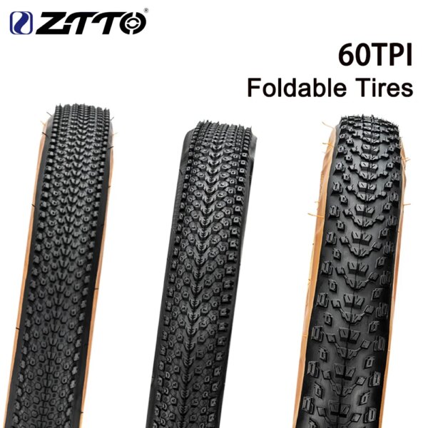 Neumáticos plegables para bicicleta ZTTO, neumáticos de alambre de 60TPI con tira reflectante, neumáticos antipinchazos 27,5x2,1/26x1,95/29x2,2/700x25C/20x1,35