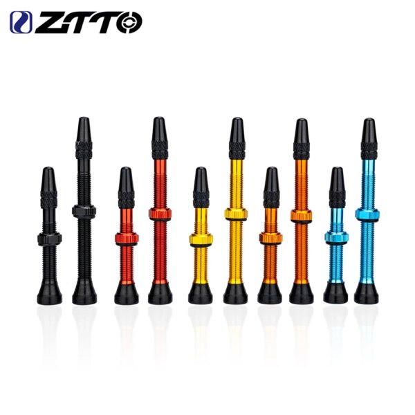 Válvulas sin cámara ZTTO FV, 40mm, 60mm, neumático francés F/V, válvula Presta sin tubos para Kit de conversión de neumáticos de bicicleta de montaña y carretera