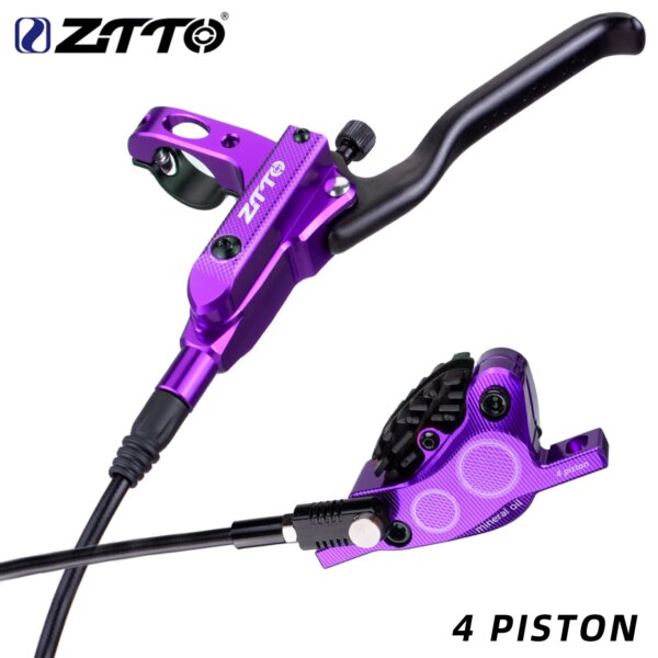 Freno de disco hidráulico ZTTO MTB de 4 pistones M840 con almohadilla metálica de refrigeración CNC Tech aceite Mineral para bicicleta AM Enduro E4 ZEE M8120