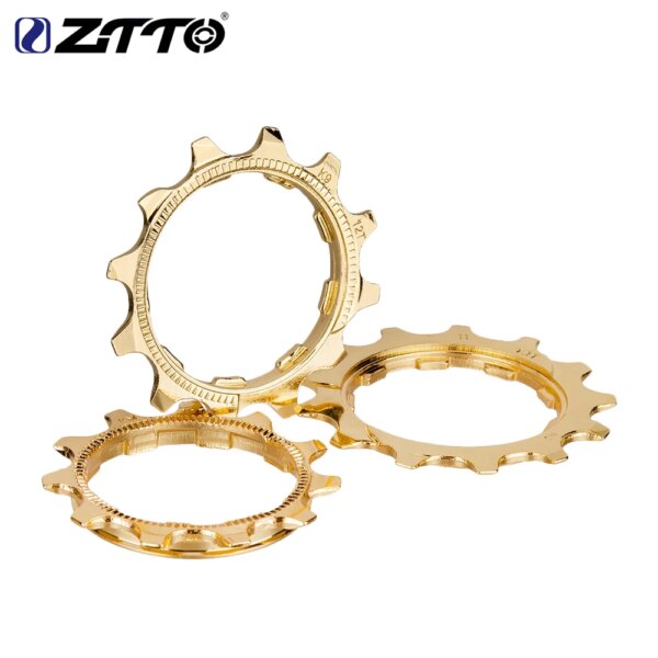 ZTTO MTB bicicleta de carretera Cassette Gold Cog 9 10 11 velocidad dorado 11T 12T 13T Cogs pieza de rueda libre para Cassette ZTTO K7 1 Uds