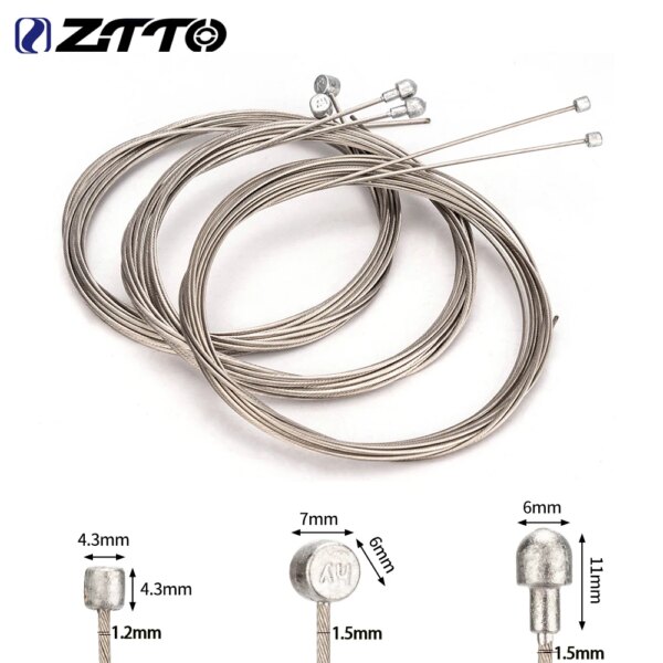 ZTTO-Cable de cambios para bicicleta de montaña, Cable de freno de bicicleta con mango, piñón fijo de ciclismo, Cable interno de freno de acero inoxidable