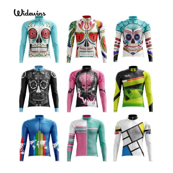 Camiseta de ciclismo con calavera para mujer, ropa transpirable de manga larga para bicicleta de montaña, ropa de secado rápido para deportes de competición, Tops para ciclismo