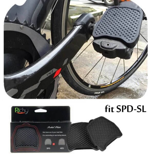 Adaptador de pedales de SPD-SL, convertidor de Pedal plano para Shimano SPDSL, placa de sistema de bicicleta de carretera para adaptador de pedales automáticos de bicicleta KEO