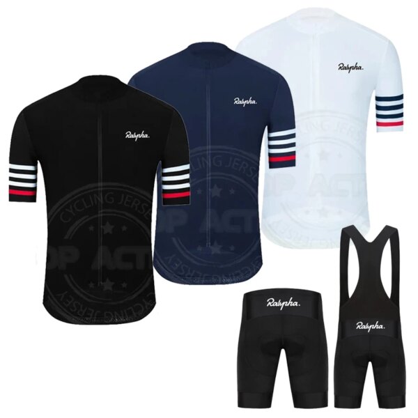 Nuevo conjunto de Jersey de Ciclismo de verano para hombre, Ropa de Ciclismo Rapha transpirable para bicicleta MTB, Ropa para bicicleta de montaña, Maillot, Ropa de Ciclismo