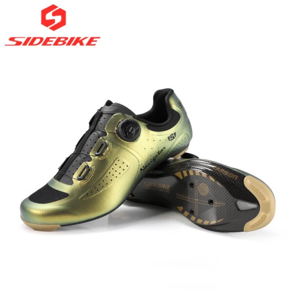 Sidebike SV-08-zapatos de ciclismo de carbono para hombre, zapatillas profesionales con autosujeción, compatibles con tacos, 2024