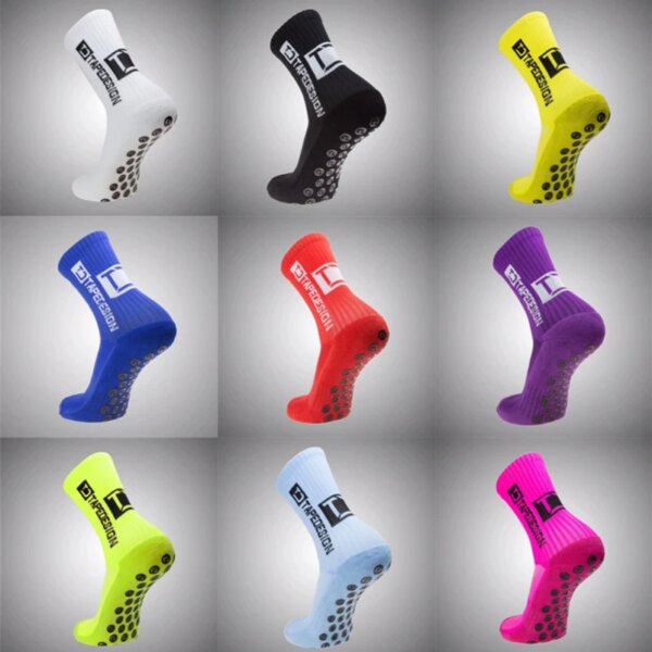 Calcetines de fútbol tapedesign, calcetines redondos de silicona con ventosa, calcetines de fútbol antideslizantes, calcetines deportivos para hombres y mujeres, calcetín de Rugby y béisbol