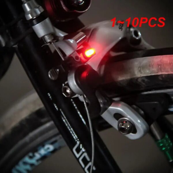 1 ~ 10 Uds. Luz trasera de freno de bicicleta de 10g, luz de ciclismo impermeable, luz de advertencia segura para bicicleta trasera, lámpara de freno LED roja