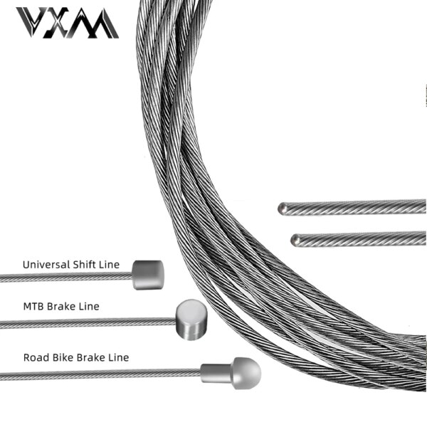 1/5 Uds. De acero inoxidable MTB Mountain Road bicicleta desviador de bicicleta freno de cambio Cable interno Línea Cable 2100mm/1700mm/1550mm/1100mm