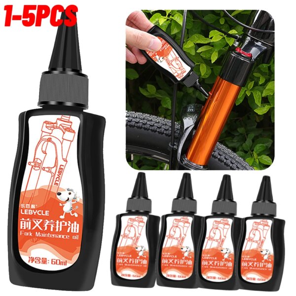 1-5 uds 60ML bicicleta de montaña amortiguador de horquilla delantera aceite delantero y trasero aceite absorbente cadena de bicicleta aceite accesorios de bicicleta