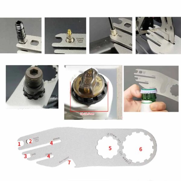 1 × herramientas de alineación de Rotor de freno de disco de bicicleta llave de tapa de horquilla de bicicleta para Suntour-herramienta de reparación de bicicletas accesorio de ciclismo