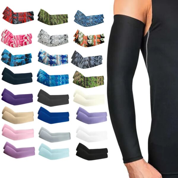 Mangas de brazo para hombre y mujer, protección solar UV, hielo, fresco, ciclismo, correr, pesca, escalada, conducción, calentadores, 1 par