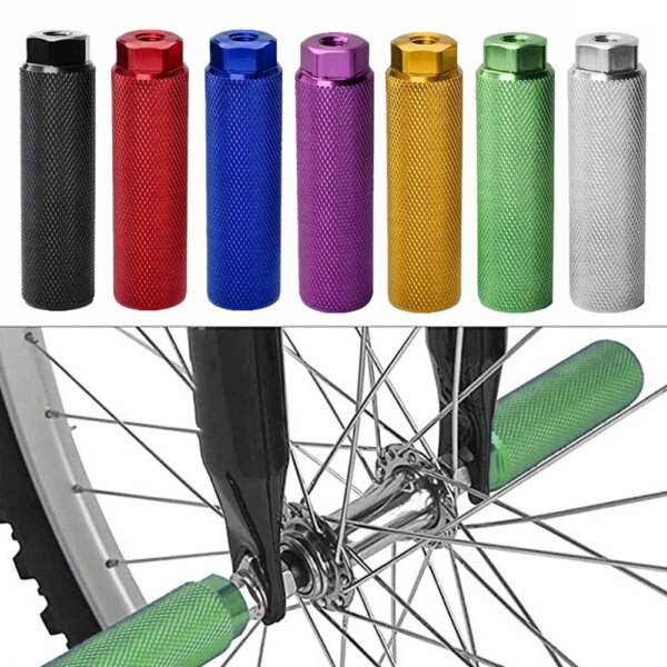 1 par de clavijas de bicicleta de aleación de aluminio antideslizantes clavijas de reposapiés de plomo para bicicleta BMX ajuste de ejes de 3 8 pulgadas accesorios de bicicleta