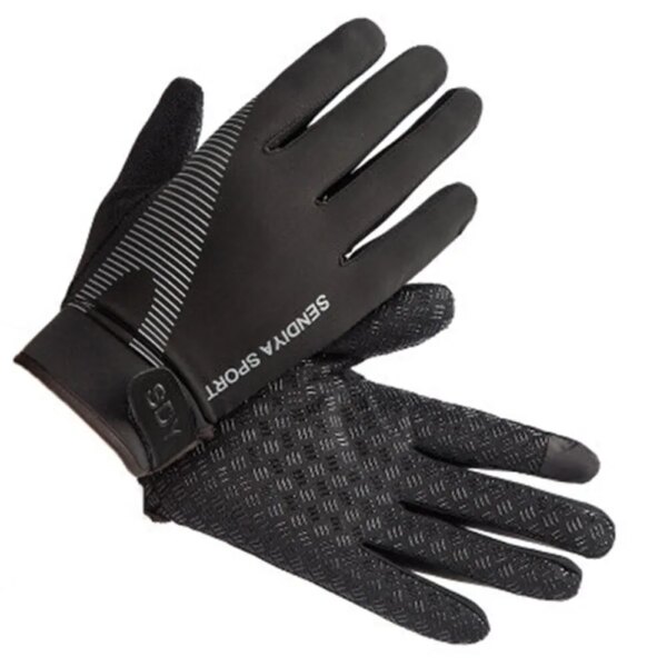 1 par de guantes de ciclismo para bicicleta con pantalla táctil, guantes de dedo completo para esquiar al aire libre, guantes de motociclismo sensibles al tacto