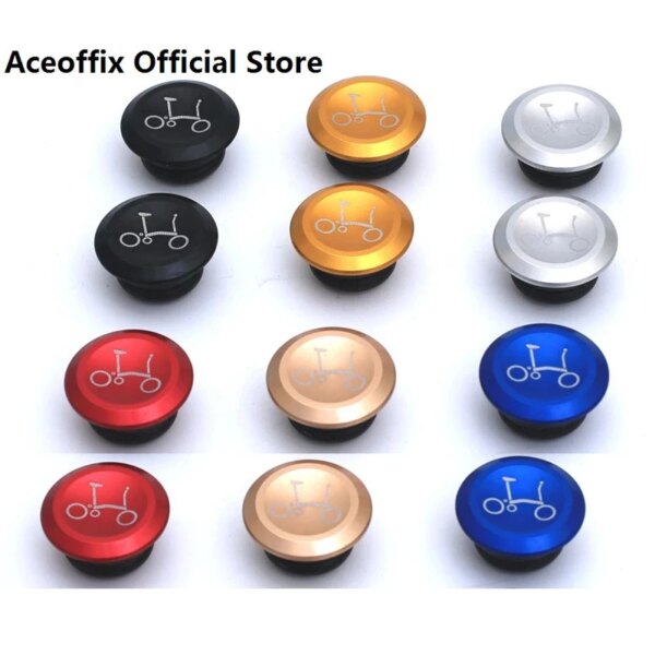 1 par de tapones de manillar para bicicleta Brompton de aleación de aluminio
