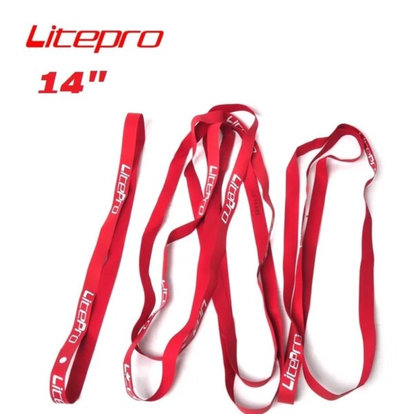 Litepro-cojín para neumáticos de bicicleta, 14 pulgadas, 254, almohadilla para neumáticos de alta presión, nailon rojo, plegable, 1 par