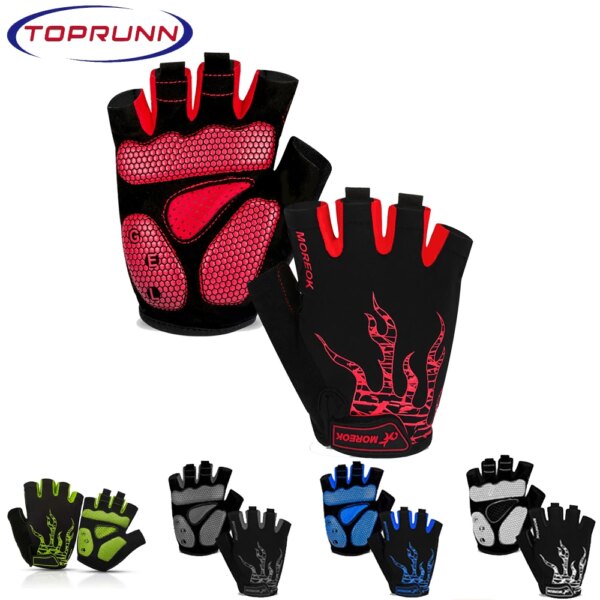 1 par de guantes de ciclismo Mtb, guantes deportivos de medio dedo para gimnasio para hombres y mujeres, guantes antideslizantes transpirables para bicicleta, guantes ultraligeros para bicicleta