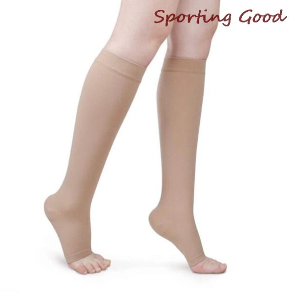 1 par S-XL medias de soporte debajo de la rodilla calcetín deportivo de compresión para la circulación de venas varicosas